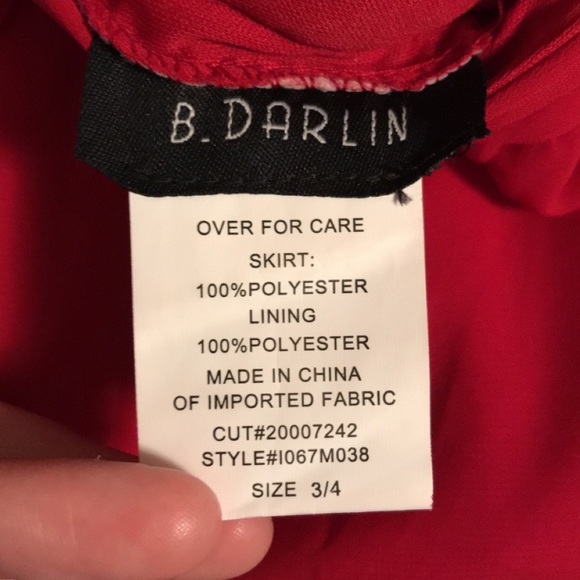 Red high neck two-piece Homecoming dress - Picture 4 of 4